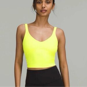 Lululemon Athletica Neon Yellow Crop Top